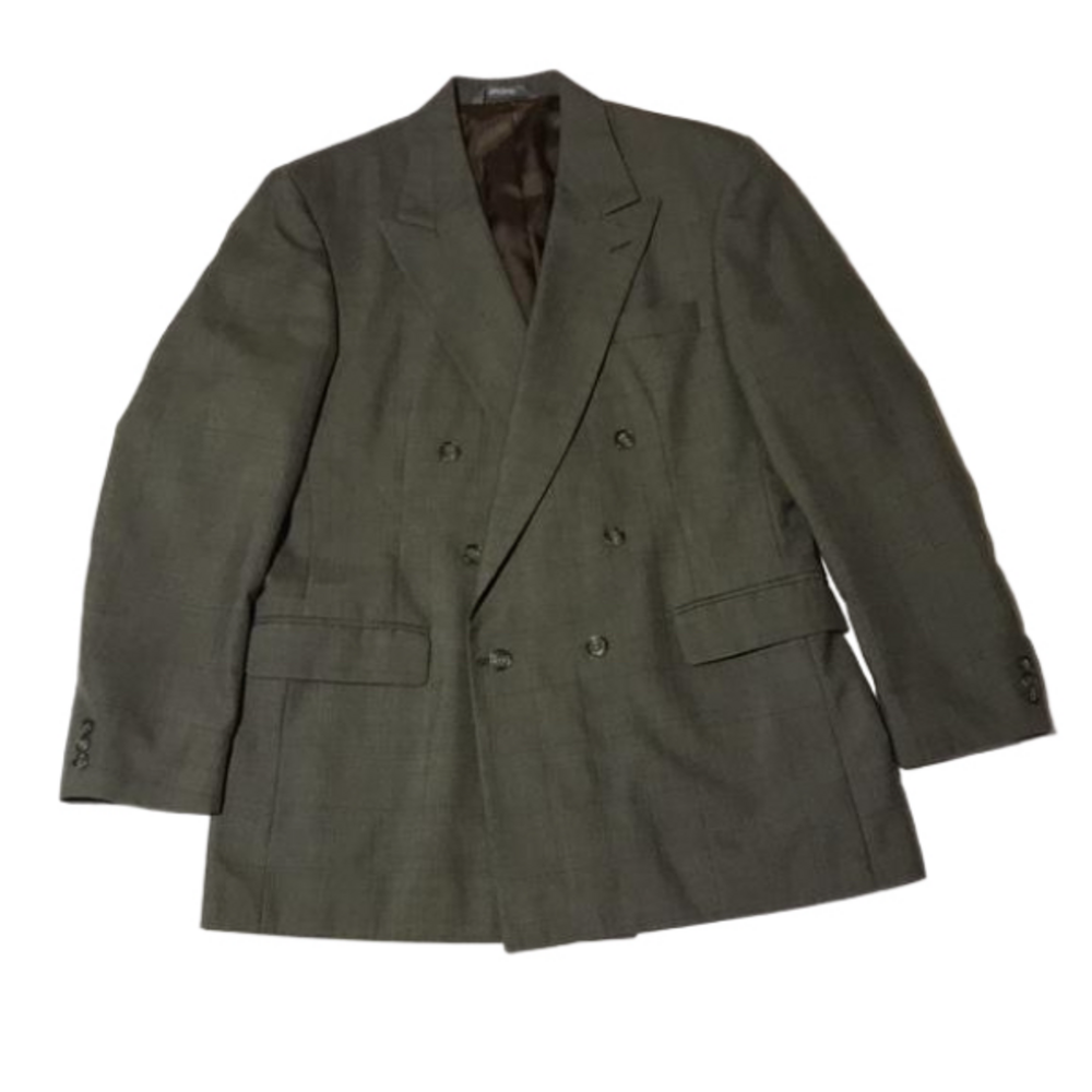 HAGGAR IMPERIAL Men’s Double Breasted Blazer—Sz 42L - Picture 11 of 15